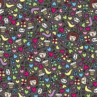 Romantic seamless pattern N11