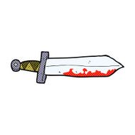 comic cartoon bloody sword N7