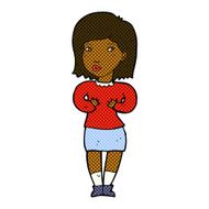 comic cartoon woman making excuses N6