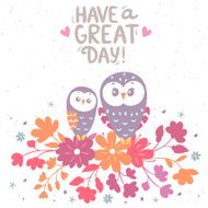 Owls and flowers N2