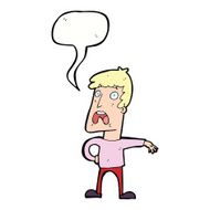 cartoon complaining man with speech bubble N12
