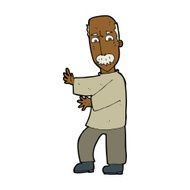 cartoon angry old man N111