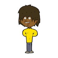 cartoon happy scruffy boy N7