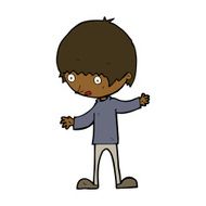 cartoon boy with outstretched arms N7
