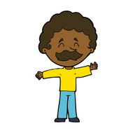cartoon boy with mustache N7