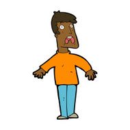 cartoon terrified man N189