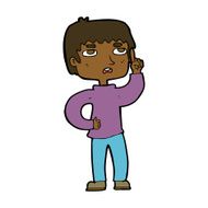 cartoon boy with question N18