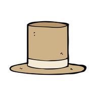 cartoon old top hat N16