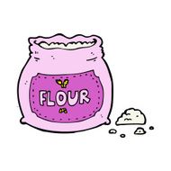 cartoon pink bag of flour N8