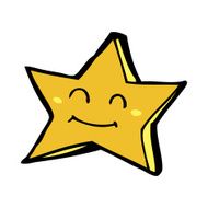 cartoon happy star character N12