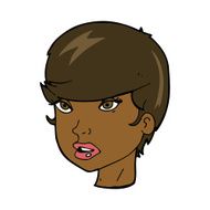 cartoon pretty female face N65