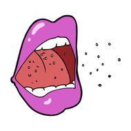 cartoon sneezing mouth N5