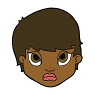 cartoon sulking woman N7
