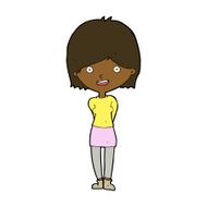 cartoon friendly woman N48