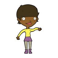 cartoon happy woman N186