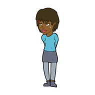 cartoon woman with plaster on face N13