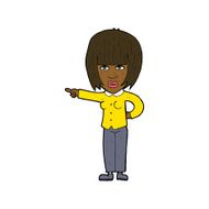 cartoon pointing annoyed woman N6