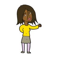 cartoon unhappy woman N7