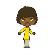 cartoon happy woman N187