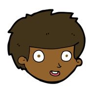 cartoon happy boy&#039;s face N14
