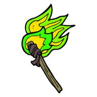 cartoon burning torch N7