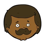 Cartoon Man With Mustache N79