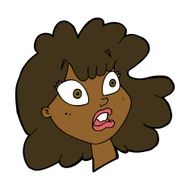 cartoon shocked female face N6