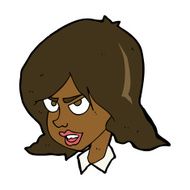 cartoon annoyed woman N133