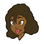 cartoon pretty woman N199