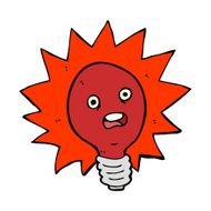 cartoon red lightbulb N5