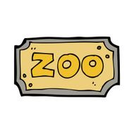 Cartoon Zoo Sign N12