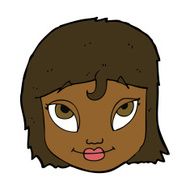 Cartoon Woman Smiling N8