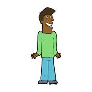 Cartoon Man Shrugging Shoulders N51