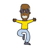 cartoon old man wearing big glasses N7