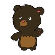 cartoon black teddy bear N4