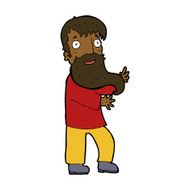 cartoon excited bearded man N7