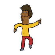 cartoon worried man pointing N20