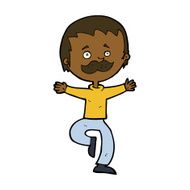 cartoon dancing man with mustache N7
