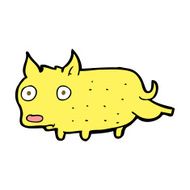 cartoon little dog cocking leg N6