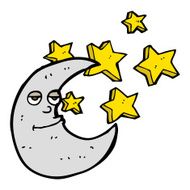 happy cartoon moon N7