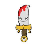 bloody knife cartoon character N4