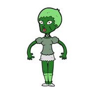 cartoon zombie monster woman N7