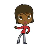 cartoon pointing woman N21