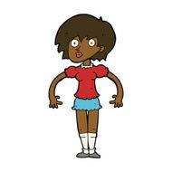 cartoon surprised woman N164