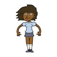 cartoon happy woman N188