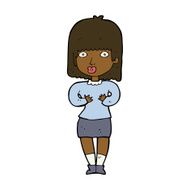 cartoon shocked woman N73