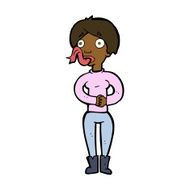 cartoon woman with snake tongue N13