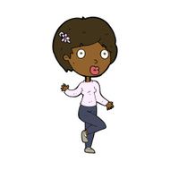 cartoon surprised woman N165