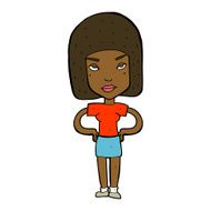 cartoon annoyed woman N135