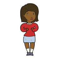 cartoon woman making excuses N13